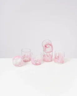 Motel a Miio Alegria - Set Of 6 Glasses Small Big Drops Pink big drops rosa Shop