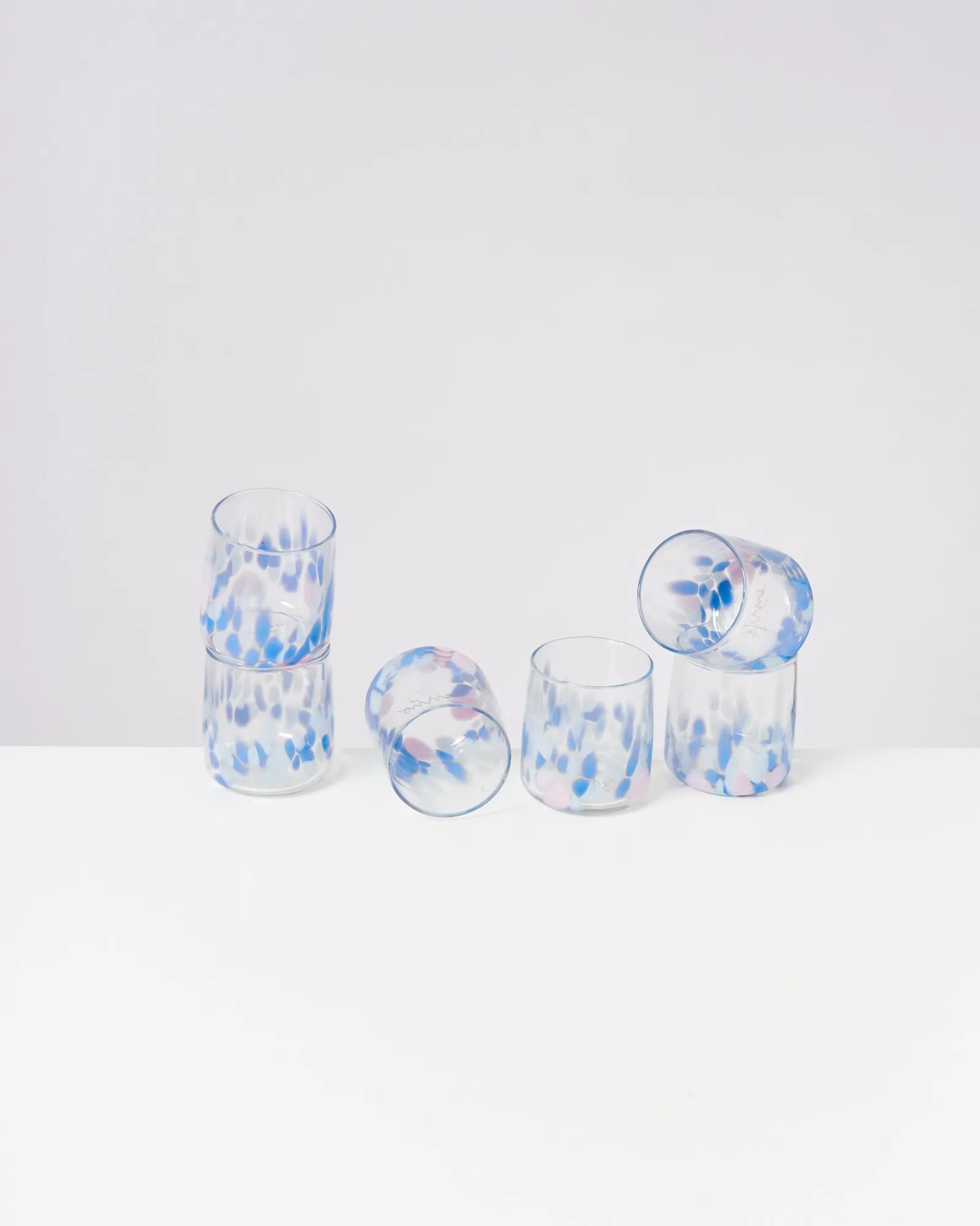 Motel a Miio Alegria - Set Of 6 Glasses Small Big Drops Blue big drops blau Flash Sale