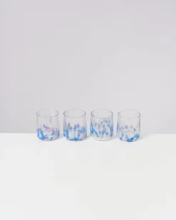 Motel a Miio Alegria - Set Of 4 Glasses Small big drops blue Best Sale