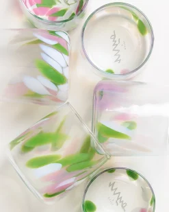 Motel a Miio Alegria 6er Set Glas Klein big drops rosa grün Clearance