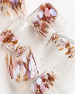 Motel a Miio Alegria 6er Set Glas Klein big drops bernstein rosa Outlet