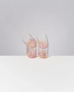 Motel a Miio Alegria Set Of 4 Glass Large drops pink sand Outlet
