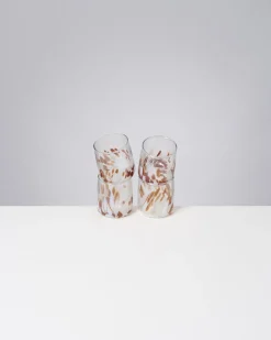 Motel a Miio Alegria Set Of 4 Glasses Small big drops amber sand Online