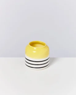 Motel a Miio Bebé Vase - Yellow Black Striped gelb schwarz gestreift Discount