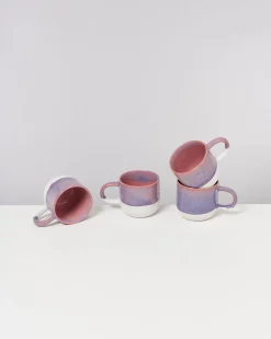 Motel a Miio Coimbra - Set Of 4 Mugs Big Lilac Pink lila rosa Flash Sale
