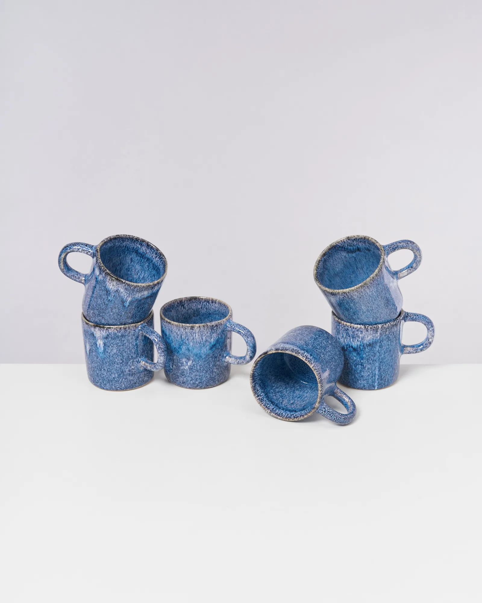 Motel a Miio Cordoama - Set Of 6 Mugs Big Blue Speckled speckled blue Cheap