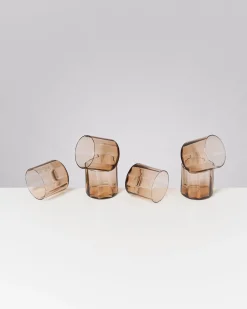 Motel a Miio Joia - Set Of 6 Glasses Flower bronze New