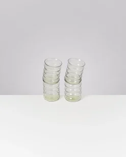 Motel a Miio Joia - Set Of 4 Glasses Large Bubble Emerald smaragd New