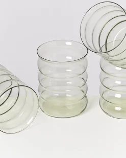 Motel a Miio Joia - Set Of 4 Glasses Large Bubble Emerald smaragd New