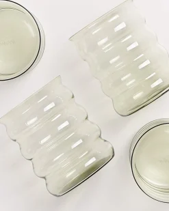 Motel a Miio Joia - Set Of 4 Glasses Large Bubble Emerald smaragd New