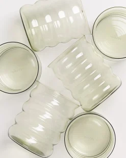 Motel a Miio Joia - Set Of 6 Glasses Large Bubble Emerald smaragd Outlet