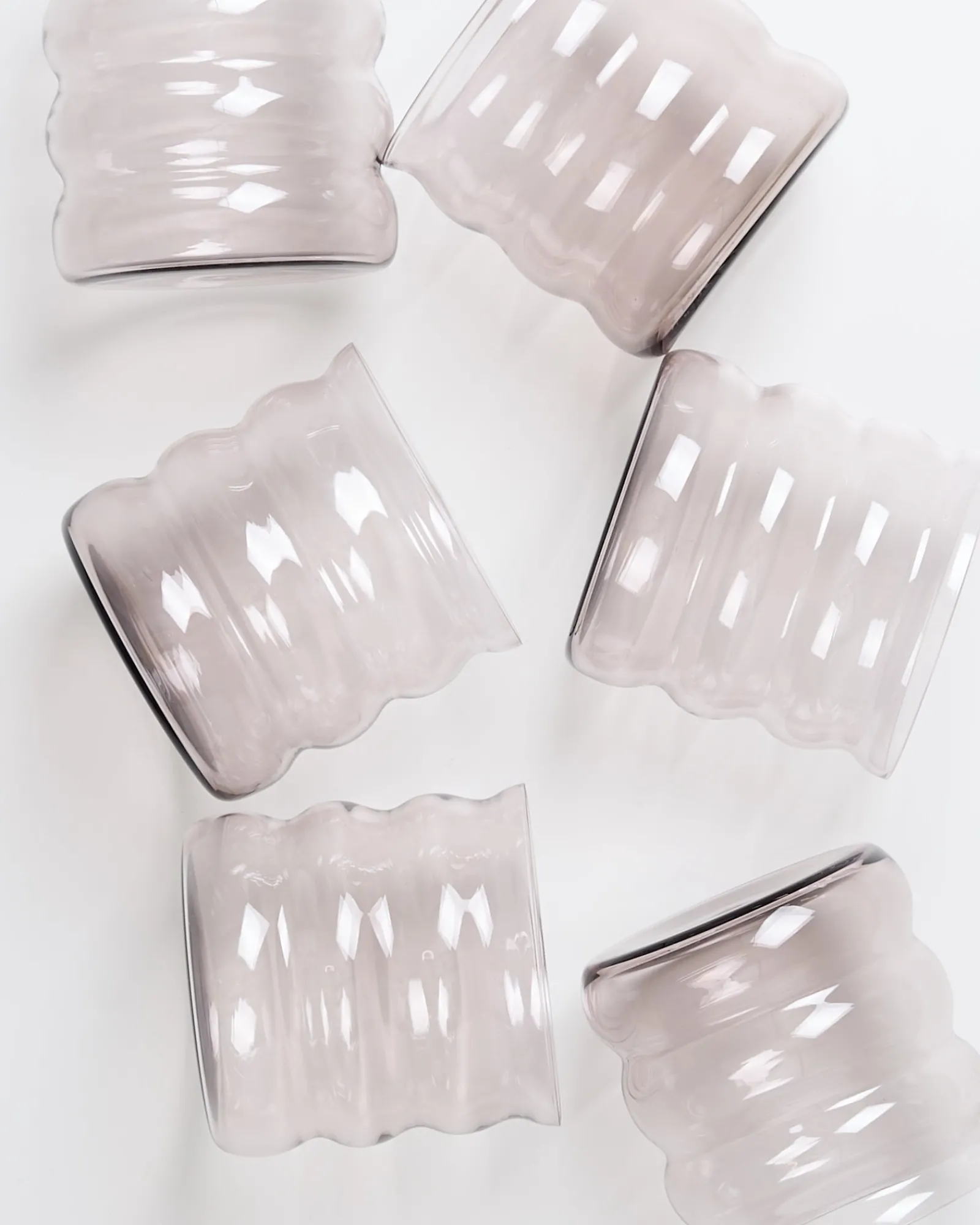 Motel a Miio Joia 6er Set Glas Bubble amethist Discount