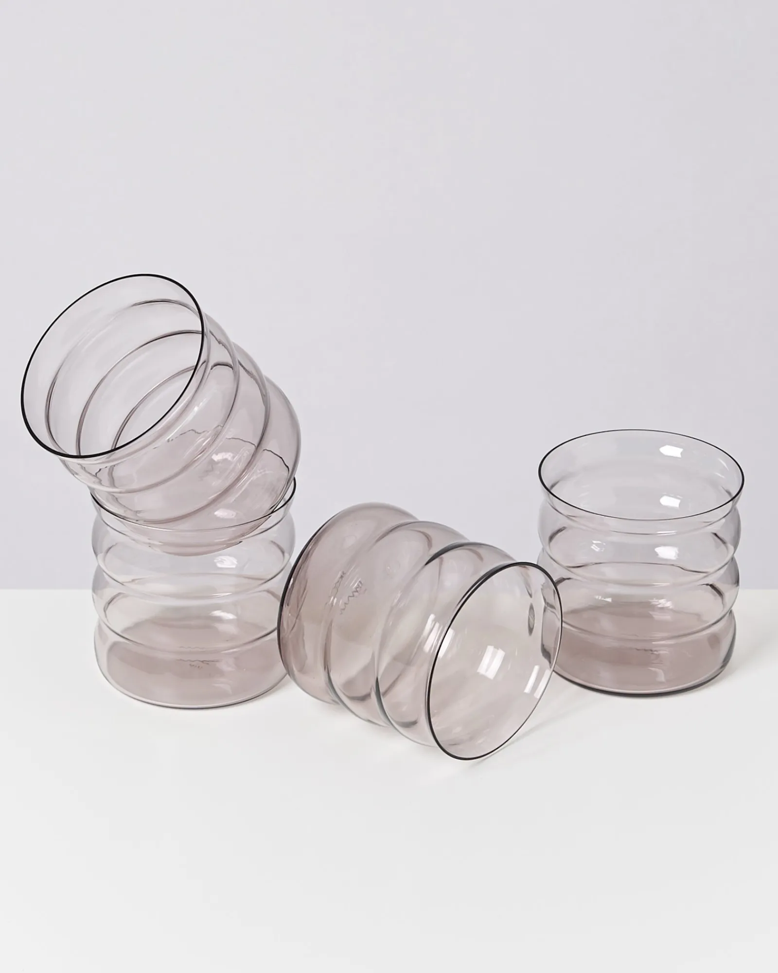 Motel a Miio Joia 4er Set Glas Bubble amethist Cheap