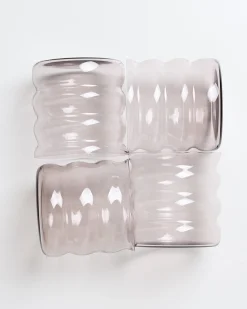 Motel a Miio Joia 4er Set Glas Bubble amethist Cheap