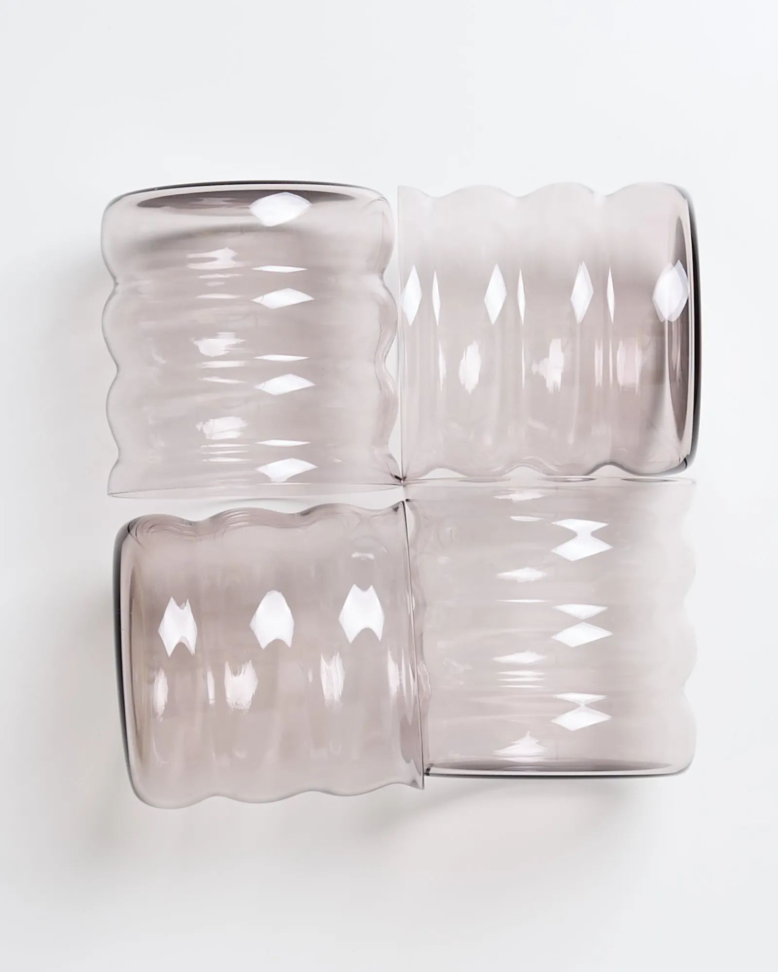 Motel a Miio Joia 4er Set Glas Bubble amethist Cheap