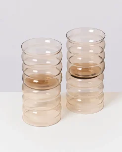 Motel a Miio Joia 4er Set Glas Bubble bronze New