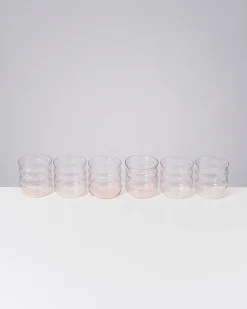 Motel a Miio Joia 6er Set Glas Bubble pink opal Store