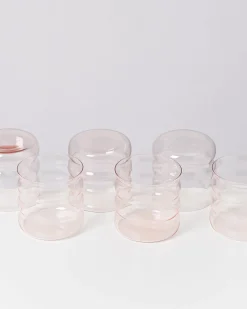 Motel a Miio Joia 6er Set Glas Bubble pink opal Store