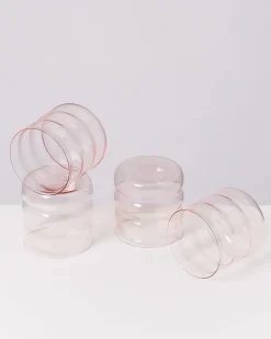 Motel a Miio Joia 4er Set Glas Bubble pink opal Store