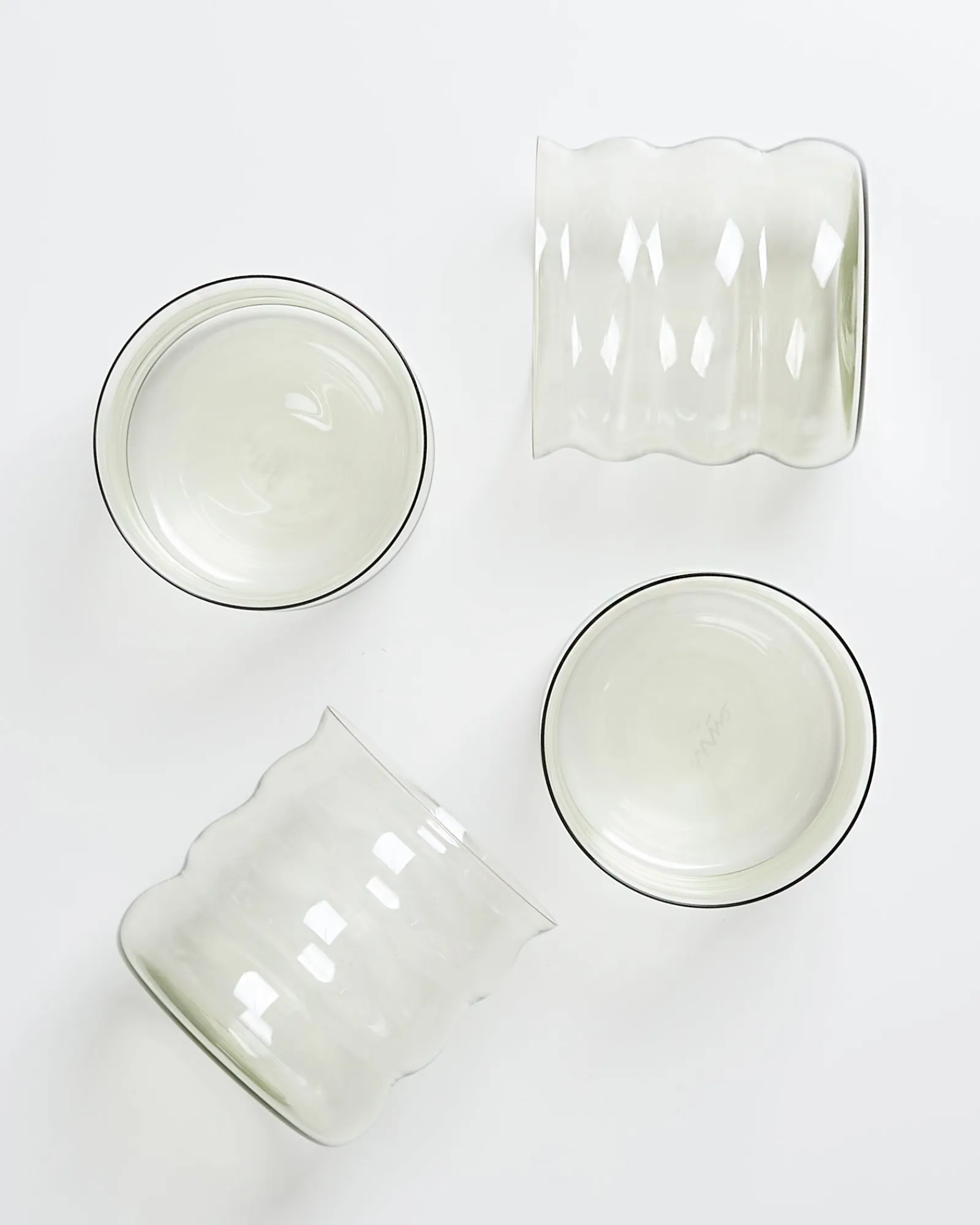 Motel a Miio Joia 4er Set Glas Bubble smaragd Discount