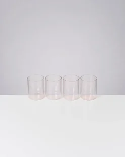 Motel a Miio Joia 4er Set Glas Groß pink opal Flash Sale