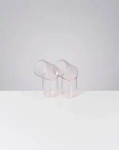 Motel a Miio Joia 4er Set Glas Groß pink opal Flash Sale