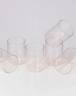 Motel a Miio Joia 6er Set Glas Groß pink opal Sale