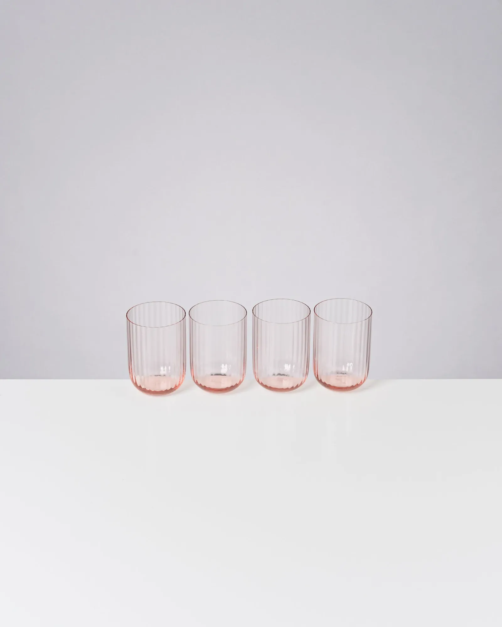 Motel a Miio Joia 4er Set Glas Riffled pink opal Fashion