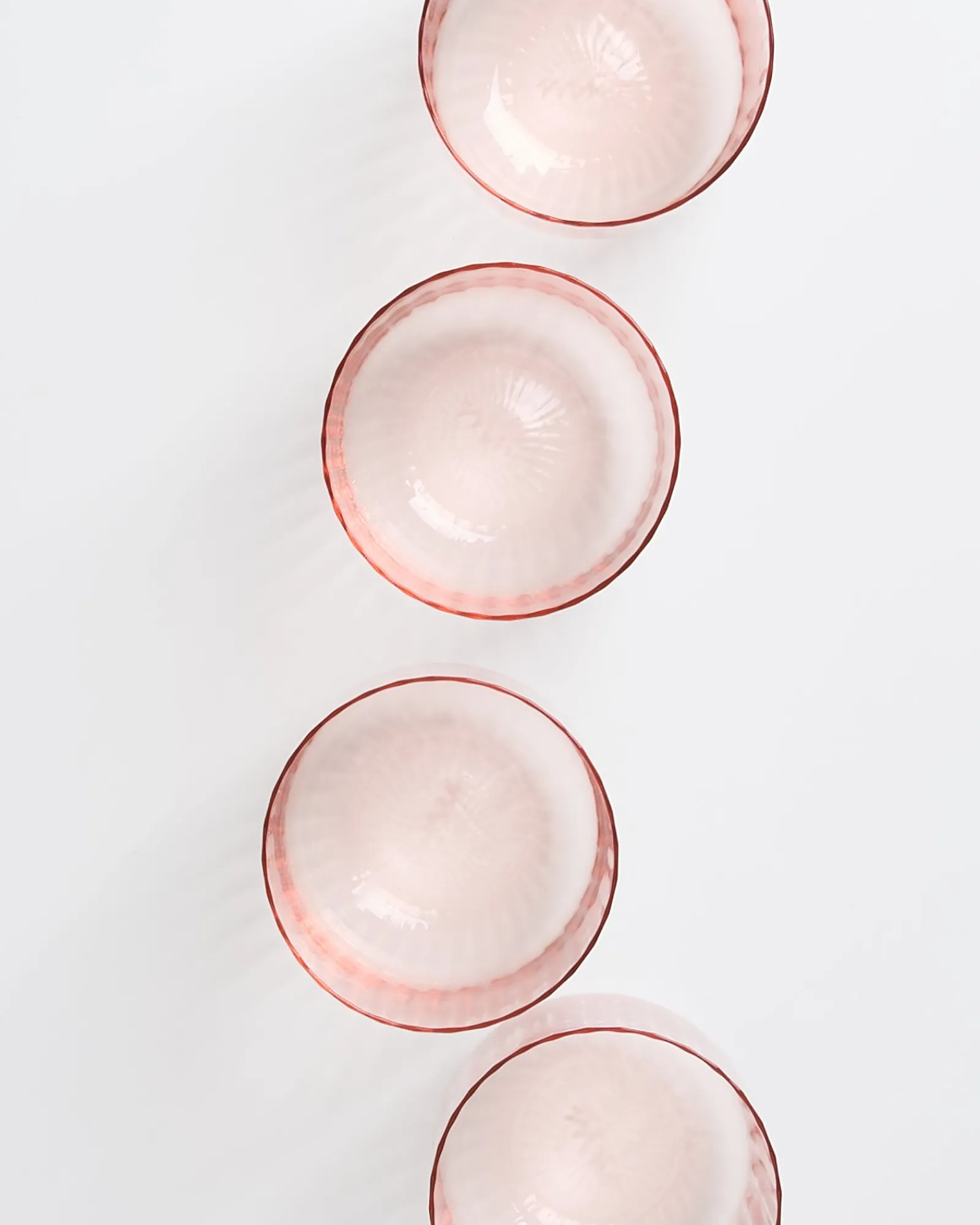 Motel a Miio Joia 4er Set Glas Riffled pink opal Fashion