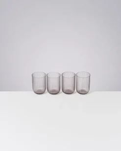 Motel a Miio Joia 4er Set Glas Riffled amethist Hot