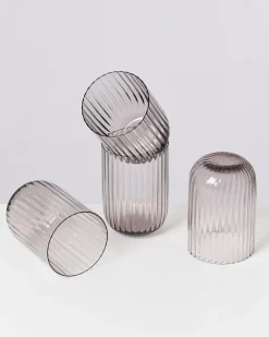 Motel a Miio Joia 4er Set Glas Riffled amethist Hot