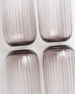 Motel a Miio Joia 4er Set Glas Riffled amethist Hot