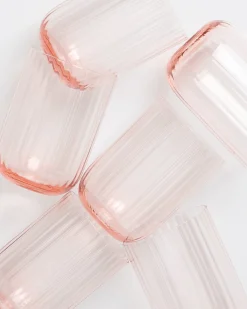 Motel a Miio Joia 6er Set Glas Riffled pink opal Shop