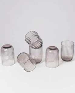 Motel a Miio Joia 6er Set Glas Riffled amethist Outlet