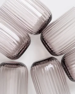 Motel a Miio Joia 6er Set Glas Riffled amethist Outlet