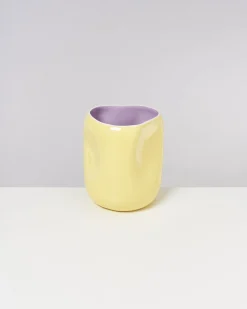 Motel a Miio João Vase L Yellow Lilac gelb lila Fashion