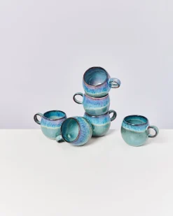 Motel a Miio Madeira - Set Of 6 Mugs Small grünblau Sale