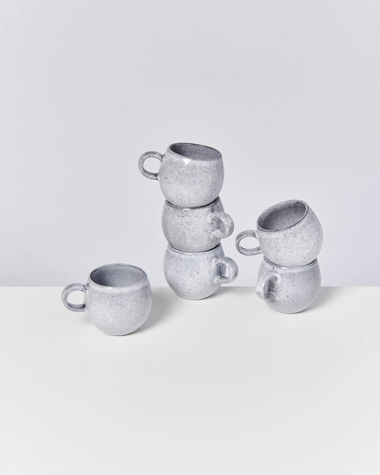 Motel a Miio Mae - Set Of 6 Mugs Small Grey Gray Clearance