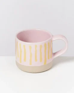 Motel a Miio Nódoa - Mug pink yellow striped Best Sale