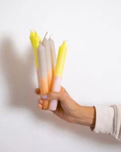 Motel a Miio Seia - Set Of 2 Stick Candles Dip Dye peach sand Cheap