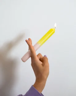 Motel a Miio Seia - Set Of 2 Stick Candles Dip Dye Pink Lime rosa lime New