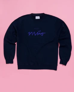 Motel a Miio Sweatshirt Men Navy Blue navy blau Clearance